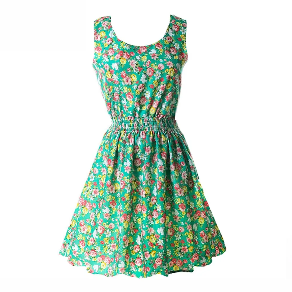 

Fashion Summer Women Beach Chiffon Black Dress Sleeveless Sundress Sexy Ladies Floral Tank Party Evening Mini Dress M-XXL Hot