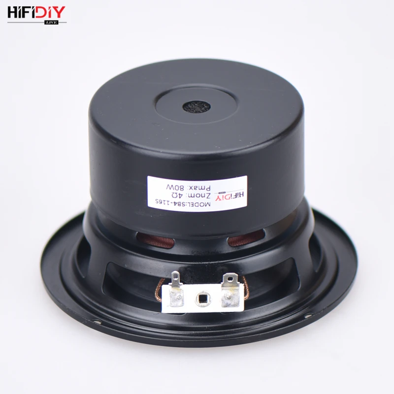 HIFIDIY аудио 4 5 дюймов 80 Вт круглый низкочастотный динамик высокой мощности бас для