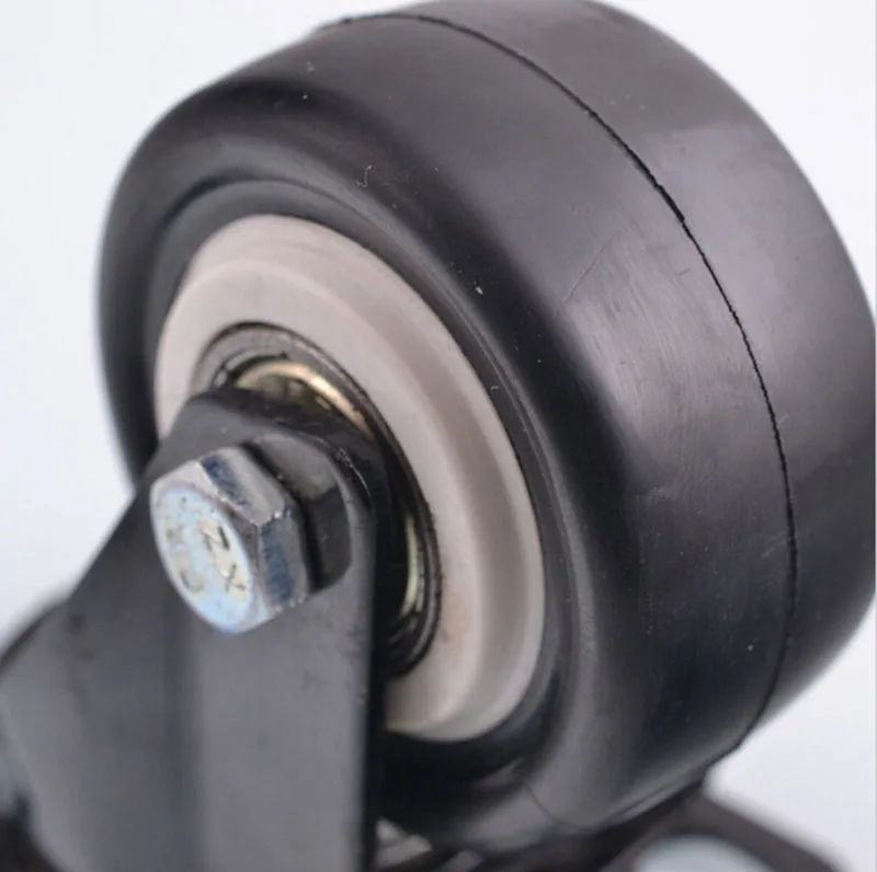 9201 2 дюймовые ролики для мебели Универсальные колес черные с двойным подшипником