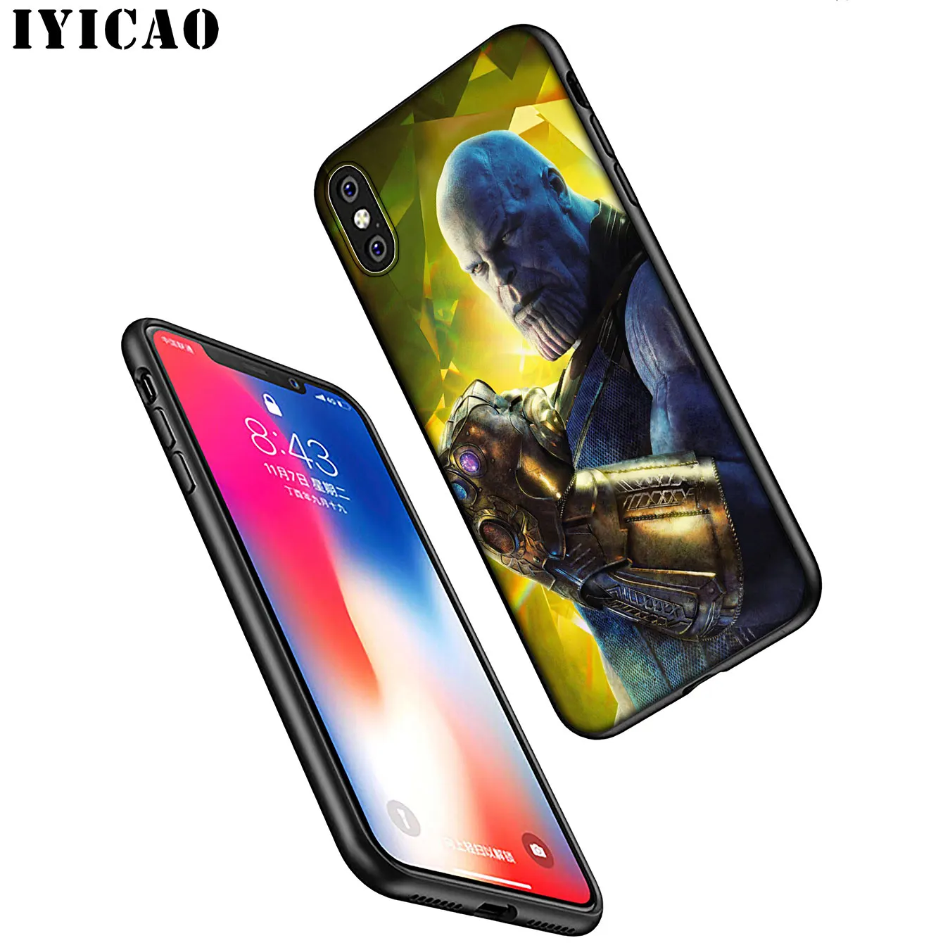 IYICAO Thanos vs avengers Endgame Marvel Soft Silicone Phone Case for iPhone XR X XS 11 Pro Max 6 6S 7 8 Plus 5 5S SE Cover |