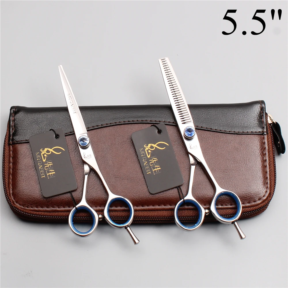 5.5&quot 6&quot JP 440C Mr Rabbit Scissors for a Hairstyle Cutting Shears Thinning Professional Hairdressing Kit M9012 | Красота и