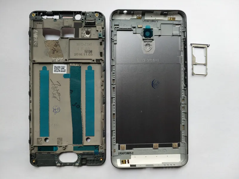 New LCD Holder Front Frame Battery Back Cover SIM Card Tray For MEIZU M3S 5 Inch Housing Case With Power Volume Buttons | Мобильные
