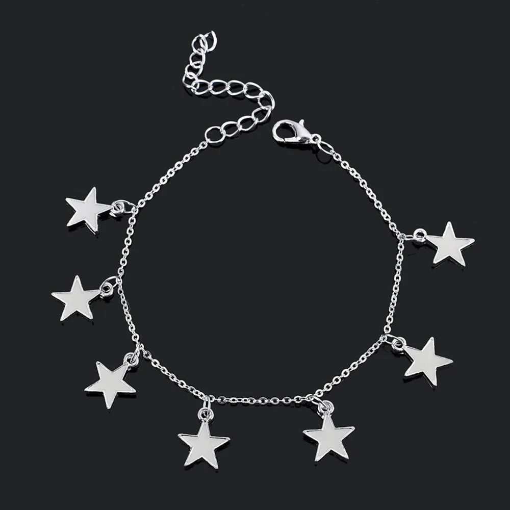 Stylish Jewelry Women Fluorescent Stone Chain Ladies Night Luminous Personality Bracelet Popular Casual Droship | Украшения и