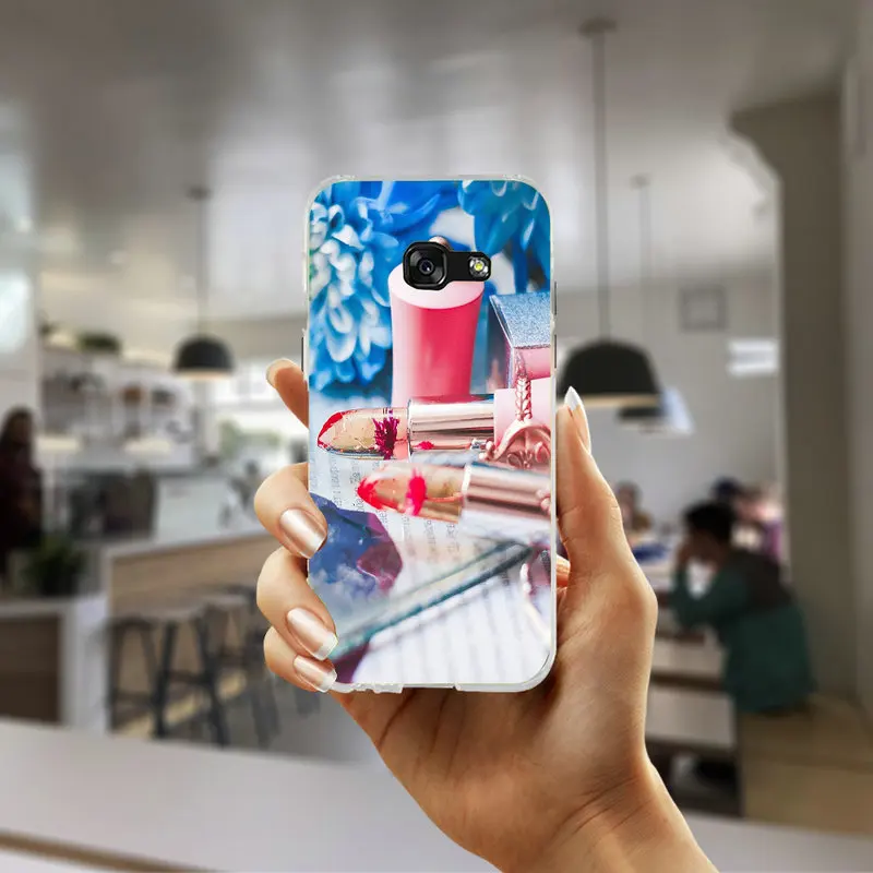 Lady Lipstick Kiss Cosmetic Style Soft TPU Mobile Phone Cases For Samsung Galaxy J5 J7 J3 J2 J1 2016 A7 A5 A3 2017 Cover | Мобильные