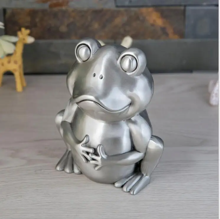

creative cartoon frog metal piggy box coin counter coin capsule money gift box for saving money cash box for coins PB010