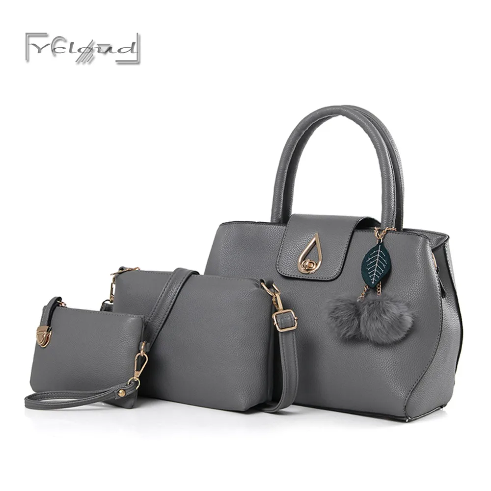 Ycloud Новый 3 шт. Набор Женщины Известная Марка Сумка дамы тотализатор Модные