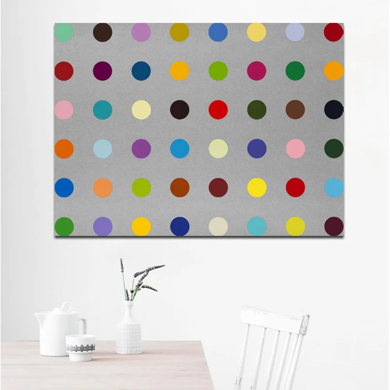Histidyl DAMIEN HIRST холст живопись точечные картины напечатанные на холсте Современное Абстрактное Искусство Бабочка Холст настенное искусство декоративное рисование - Цвет: Histidyl