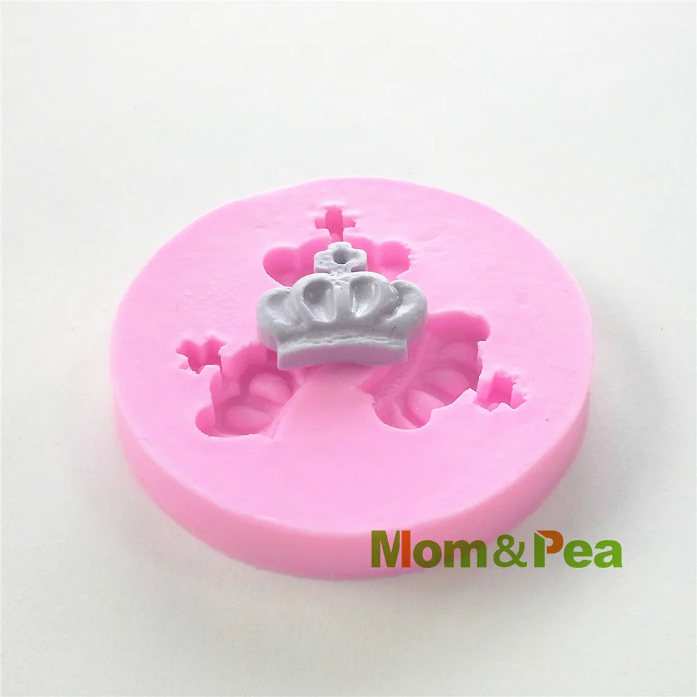 Mom & Pea 0501 Бесплатная доставка короны формы силиконовые украшения торта помадка