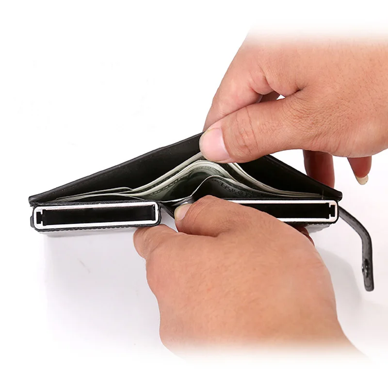 

Itapkris Men PU Bank Credit Card Holder High Quality Protection Money Wallet lady Fashion Aluminum Travel Organizer