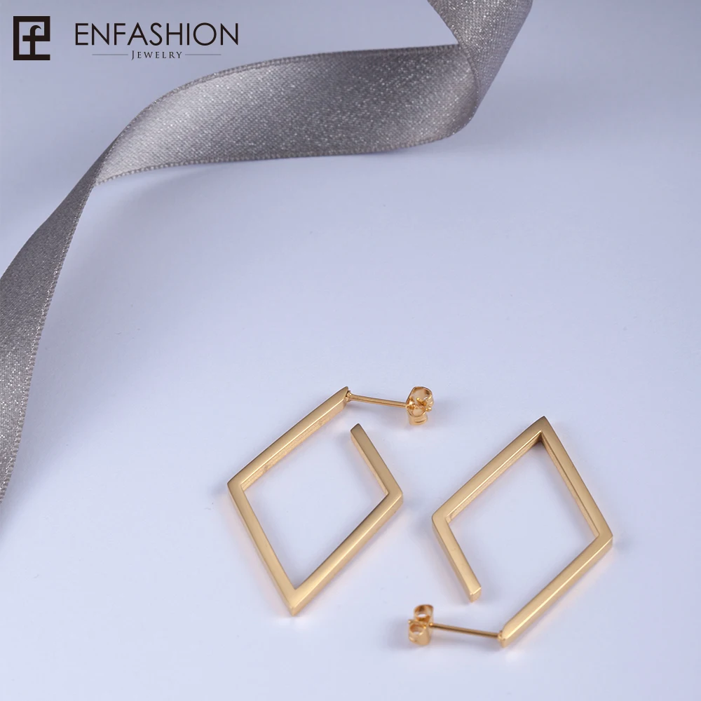 Enfashion ювелирные изделия геометрические маленькие ромбовидные серьги из