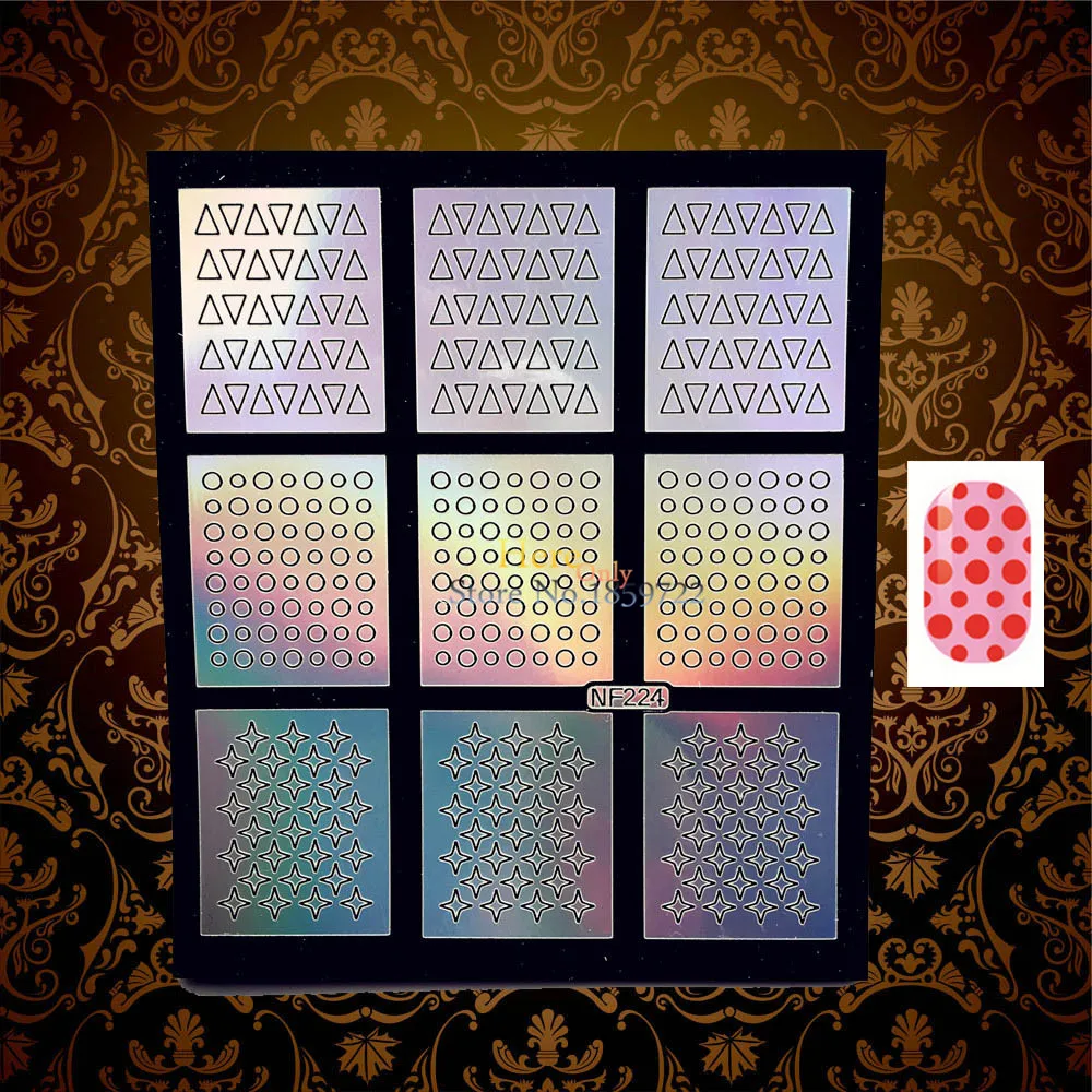 1 шт. Милая звезда узор полый дизайн ногтей Краска наклейка для Фольга Аэрограф