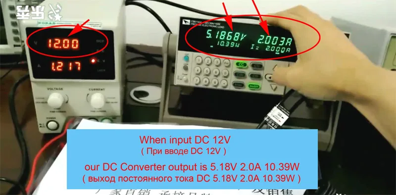 XCGaoon автомобильный DC преобразователь модуль вход 12 В 24 В выход 5 в 2.5A с мини-usb/Micro USB кабель 3,1 м защита от низкого напряжения
