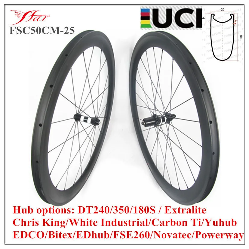 FSC50CM 25U Чемпионат утвержденный покрышка колеса 50Cx25mm широкий дорожные карбоновые