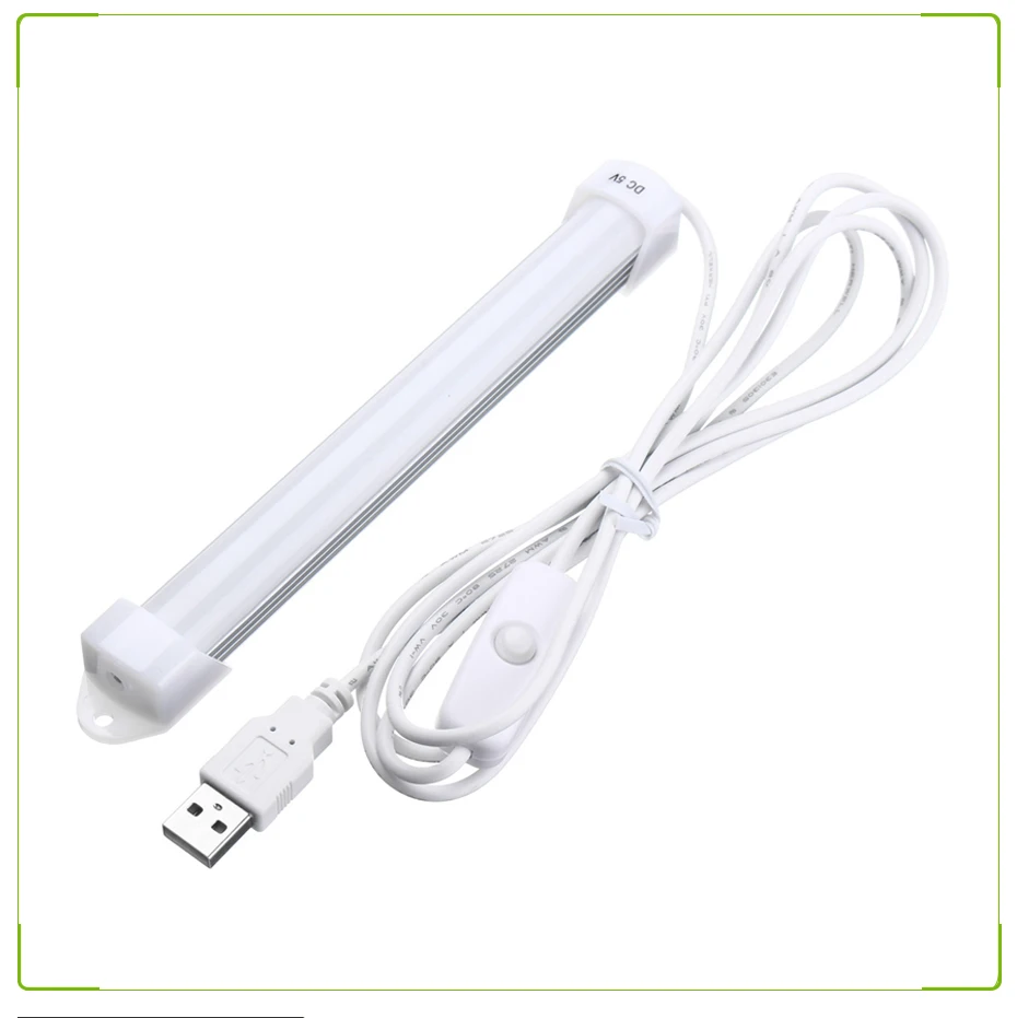 Светодиодный светильник-бар с USB, 5 в постоянного тока, 5730 бар, светодиодный светильник 52 см с алюминиевой полосой для шкафа, шкафа, белого, теплого, белого цвета, лампа для чтения с выключателем