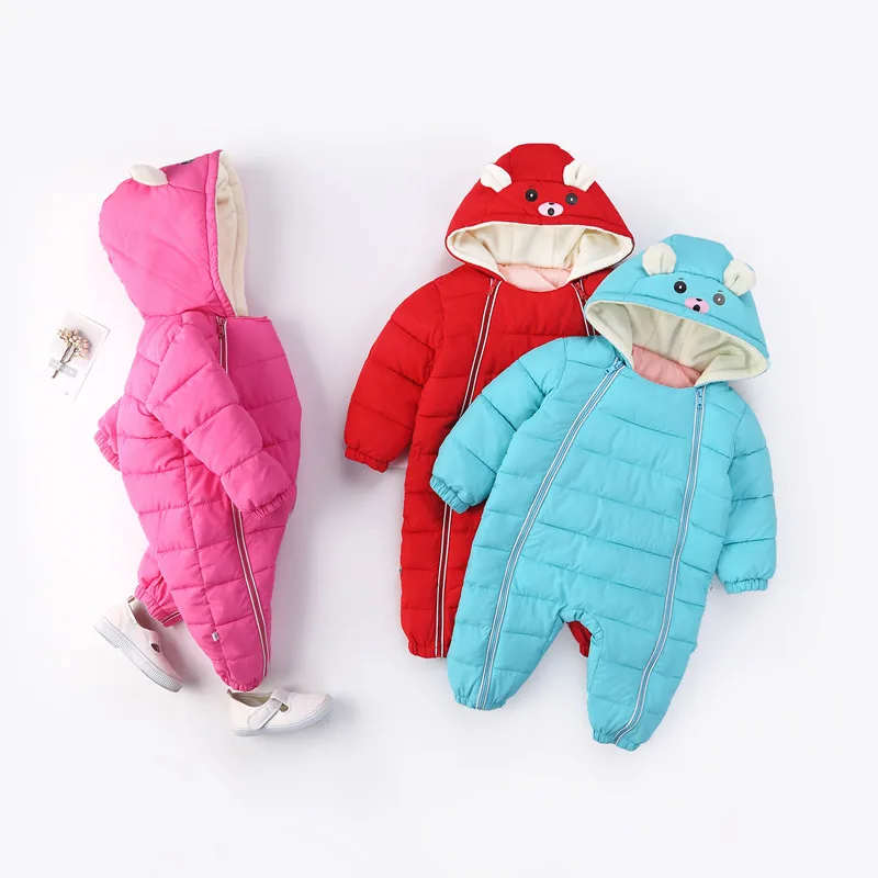 2018 spring Winter Baby Newborn snowsuit Snow Wear Coats Boy Warm Romper down Cotton Girl clothes Bodysuit | Детская одежда и