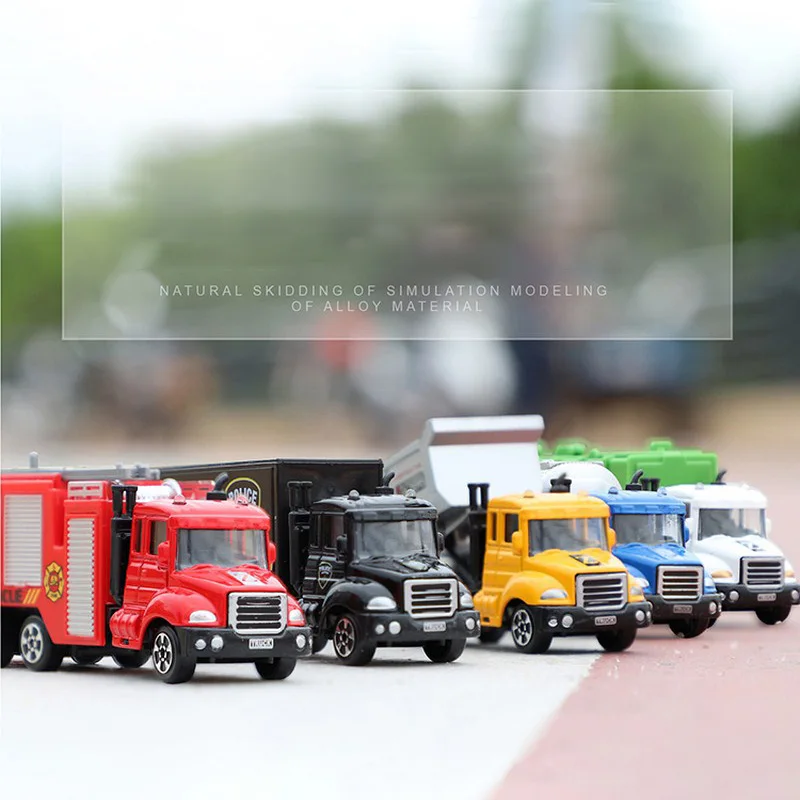 1:64 Mini Toys Cars Model Alloy Plastic Diecasts Engineering Car Display Stand Gift For Kids Children |