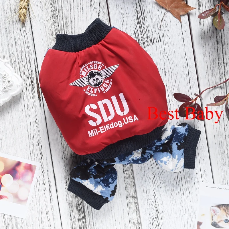 Армейская зимняя снежная форма для питомцев одежда собак теплые лыжные куртки