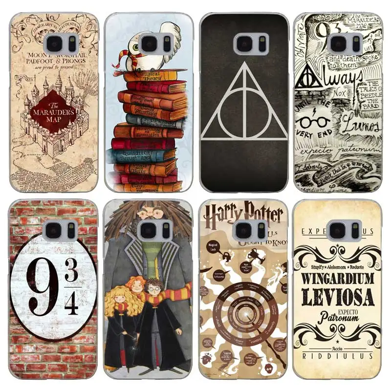 H495 Harry Potter Deathly Hallows Transparent Hard PC Case Cover For Samsung Galaxy S Note 3 4 5 6 7 8 9 Edge Plus |