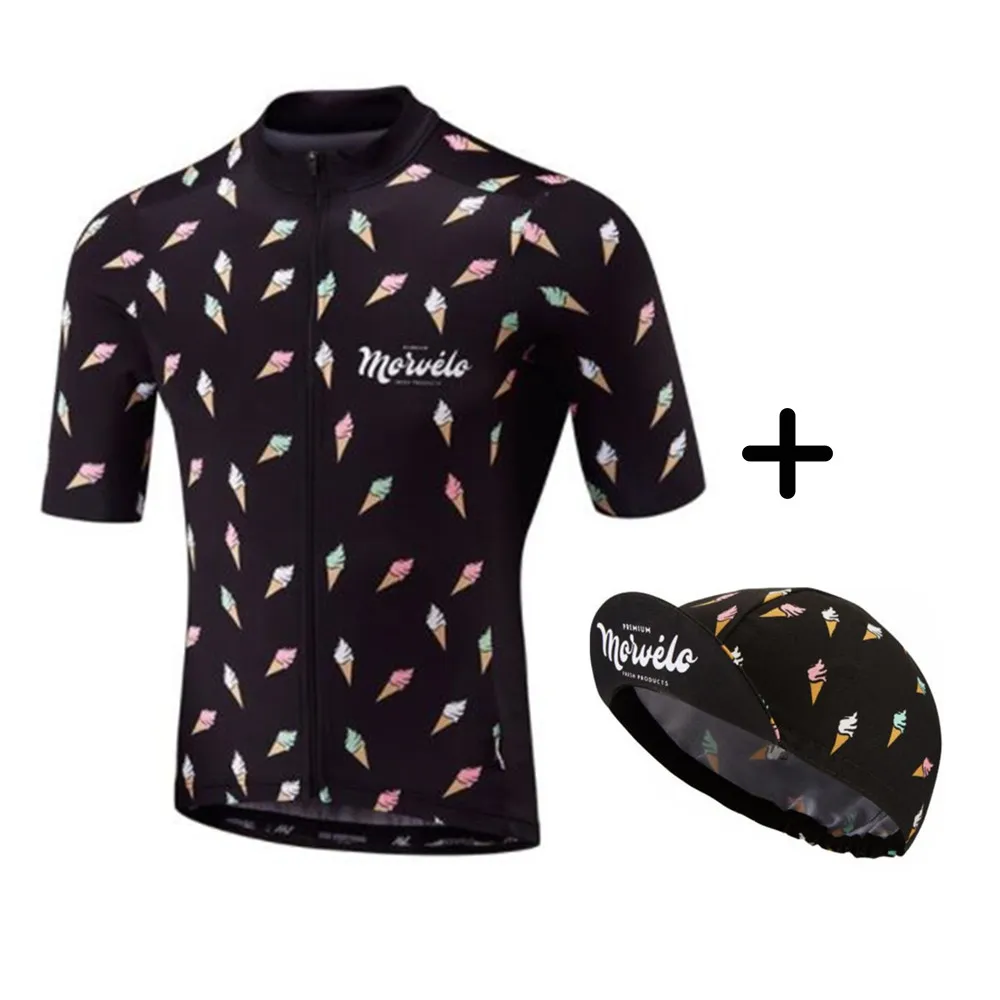 Летняя майка с коротким рукавом + Кепка велосипедная рубашка одежда Ropa Ciclismo