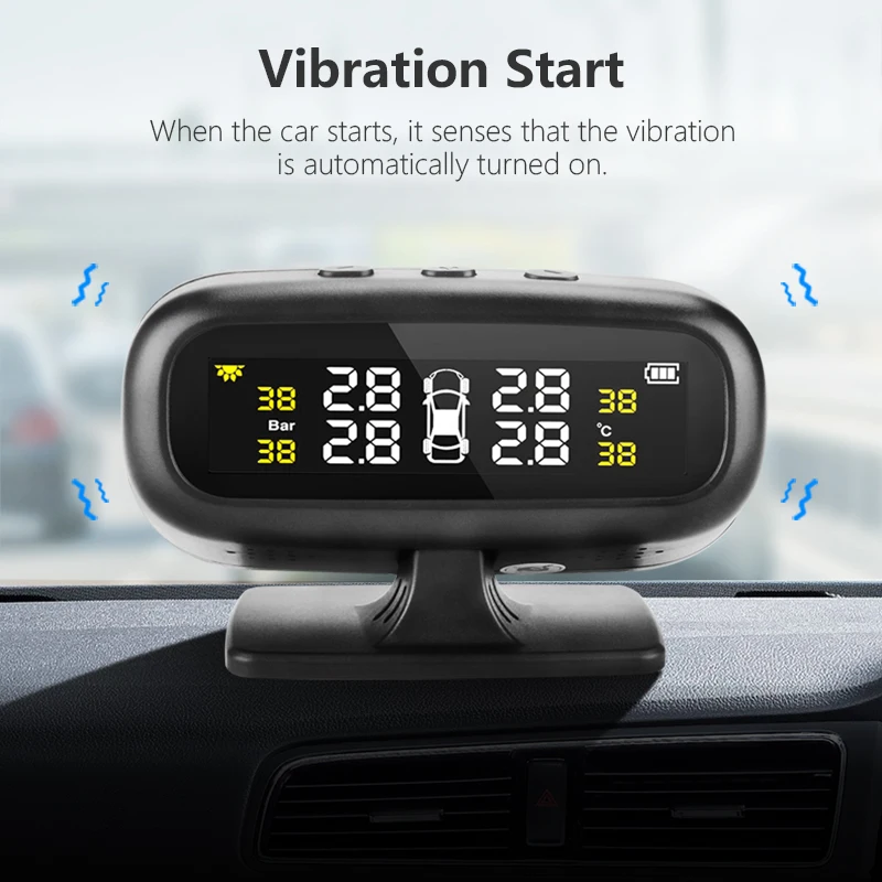 Jansite Solar TPMS Автомобильная сигнализация давления в шинах монитор система дисплей