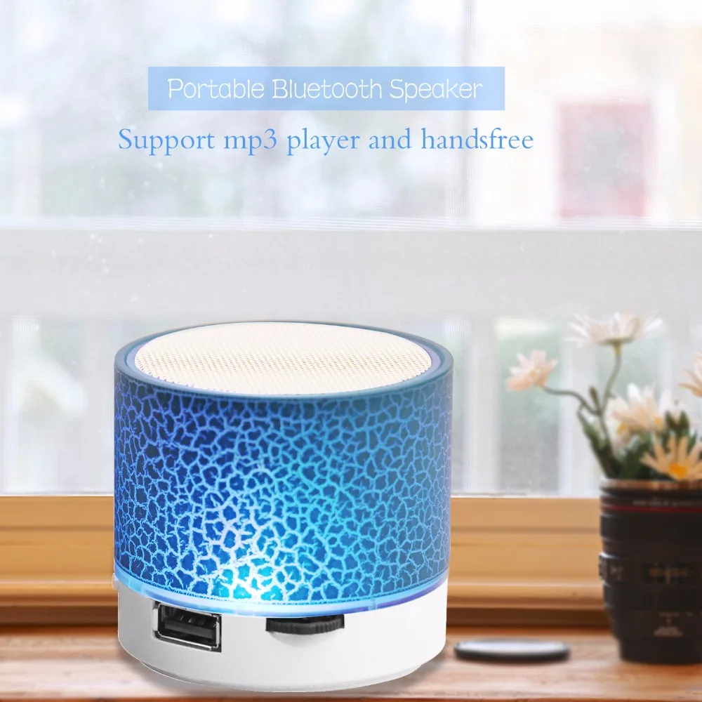 FATMOON Portable Mini Bluetooth Speaker Wireless Speakers Soundbar LED USB Handsfree Mp3 Player For xiaomi iphone samsung phone |
