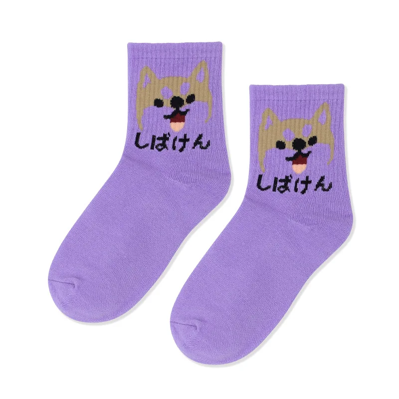 Dreamlikelin мультфильм пиксель стиль Розовая пантера кошка собака harajuku женские носки весна осень женские носки - Цвет: 14