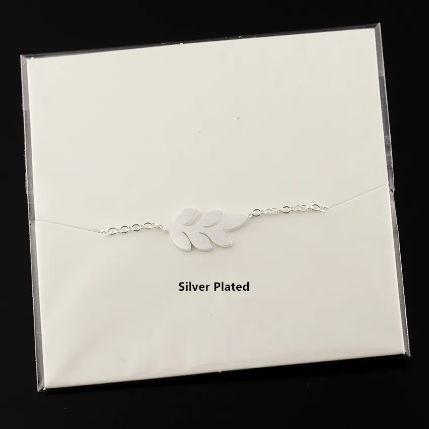 V Attract Minimalistic Plant Jewelry Stainless Steel Chian Simple Leaf Bracelet For Women Rose Gold Pulsera Climbers | Украшения и