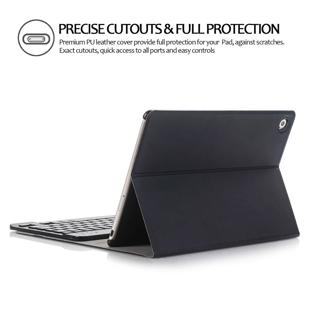 Для huawei MediaPad M5 10,8 CMR-W09/AL09 Съемный Bluetooth русский/Иврит/Испанский клавиатура+ ультра тонкий из искусственной кожи чехол