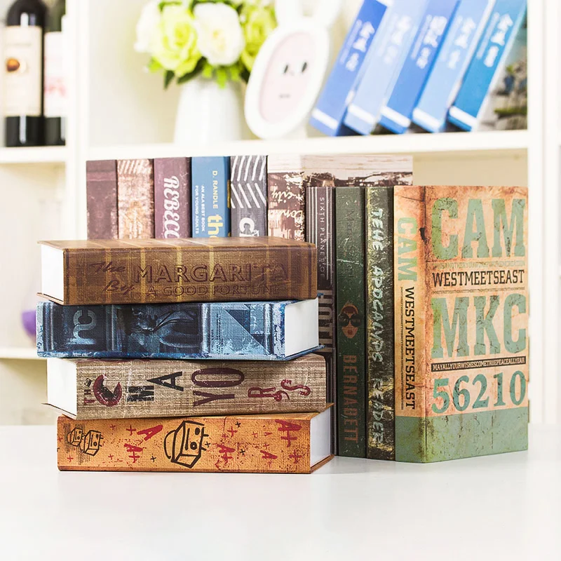 Европейский Винтаж поддельные книги книга-реквизит украшения модель творческий бар Кофе магазин поза творческие украшения-фурнитура