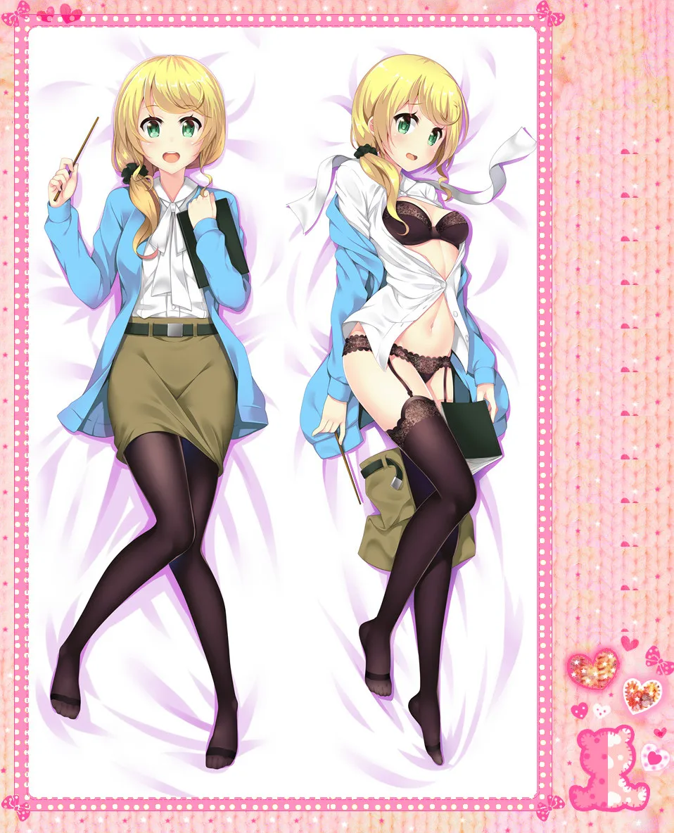 

Anime Cartoon Ellen Baker Double-Sided Bolster Hugging Pillow Case Pillow Cover Pillowcase Peach Skin 2 Way No.16220