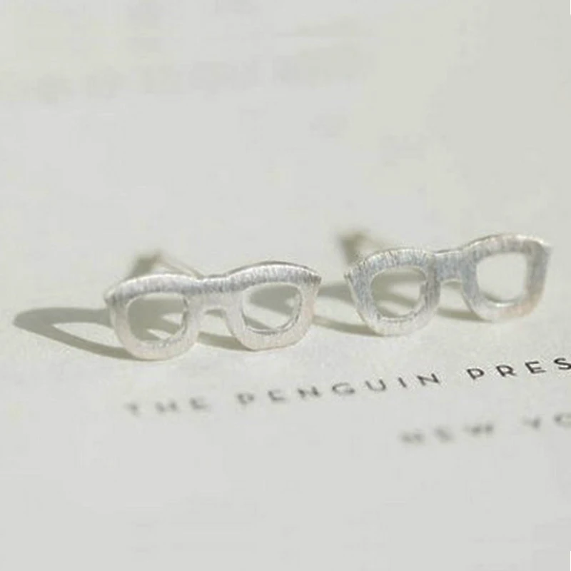 Модные Позолоченные Серебряные серьги гвоздики для очков подростков|fashion stud