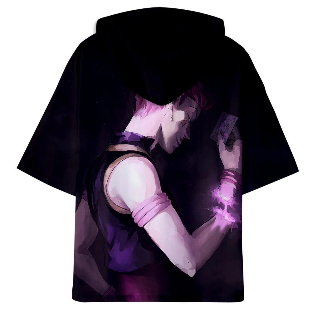 Hisoka 3D принт Harajuku поп-футболки Женская и мужская одежда горячая Распродажа шапки с коротким рукавом Футболка Повседневная Kpops плюс размер xxl