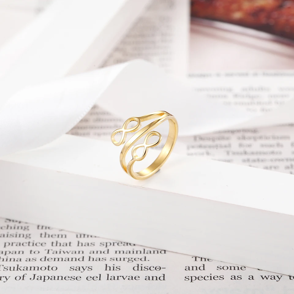 Женские кольца BAOLAISI золотистого цвета в форме листьев с двумя замками из