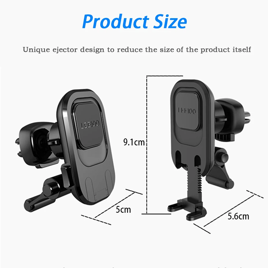 LEEIOO магнитный автомобильный держатель для телефона iPhone Samsung 360 с воздушным