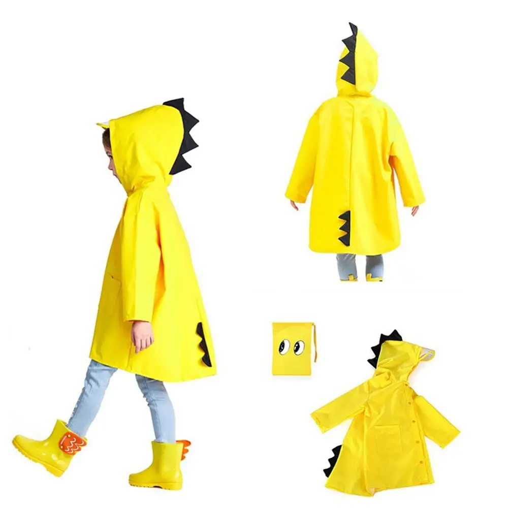 3D милый маленький динозавр водонепроницаемый дождевик из полиэстера для