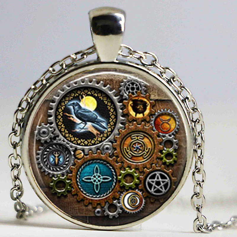 1 пара ожерелье в стиле стимпанк с изображением ведьмаков | Украшения и