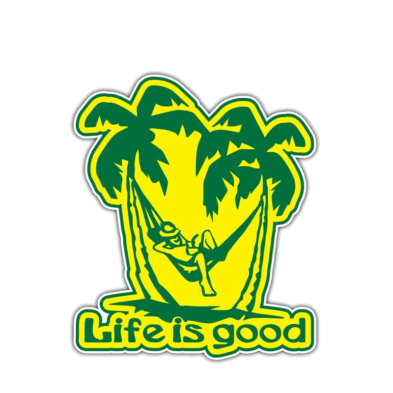 YJZT 12 2 см * 14 Автомобильная наклейка Life Is Good отпуск Майами рай Наклейка ПВХ