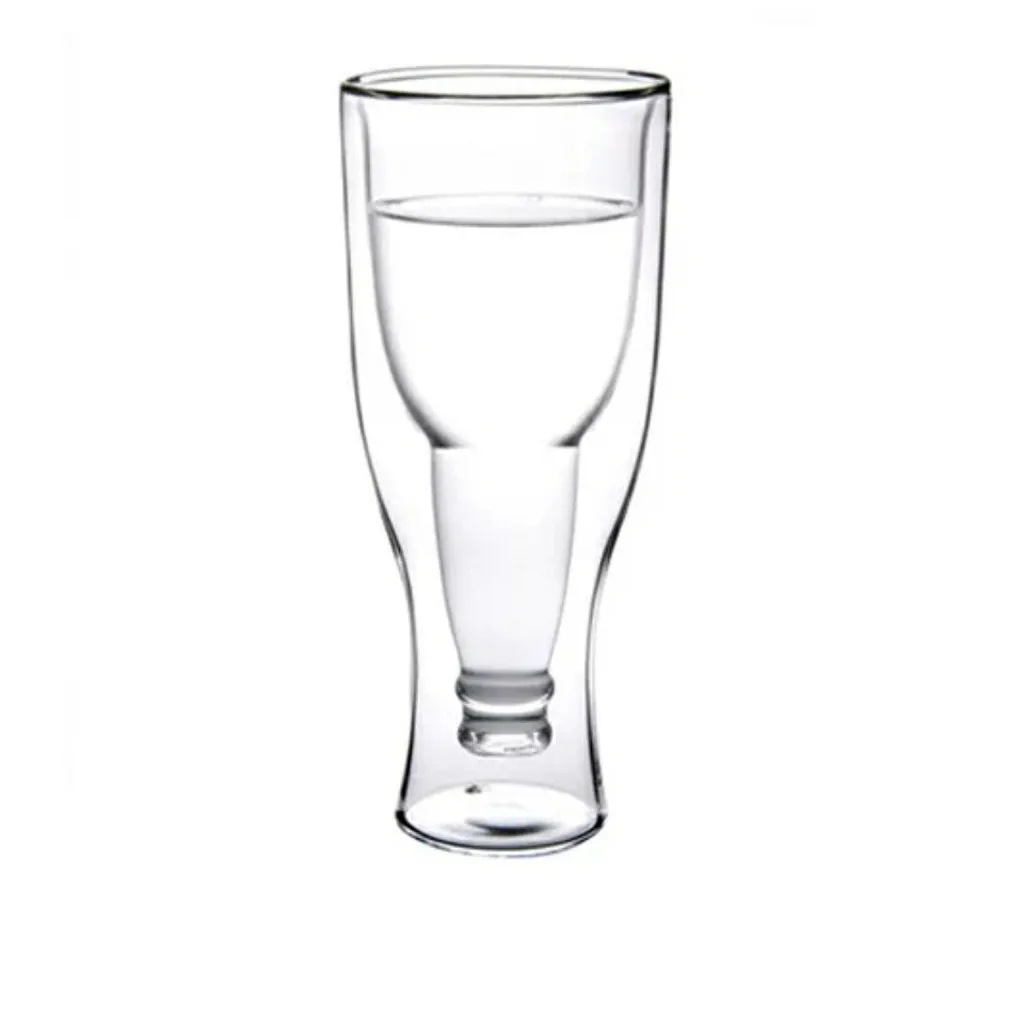 Стекло es с двойными стенками пивное стекло Hopside Longneck вверх дном подарок перевернутый питьевой#30
