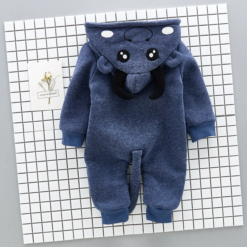 

Brand Infants Clothing Spring Autumn Winter New Born Bebe Jumpsuits Cotton with polar fleece Cartoon Baby Boys Girls Romper