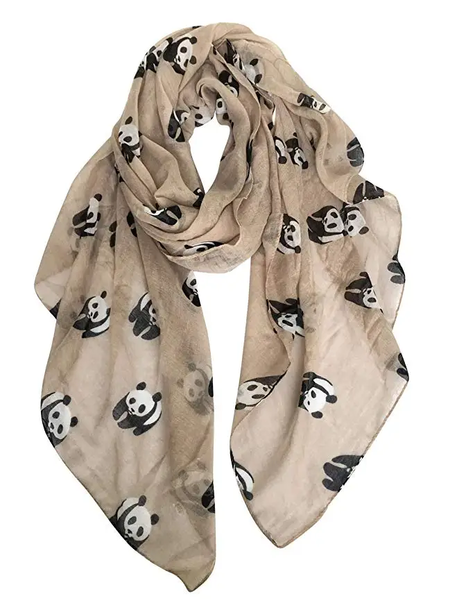 

Animal Print Scarves Cute Pandas Pattern Women Wrap Scarf