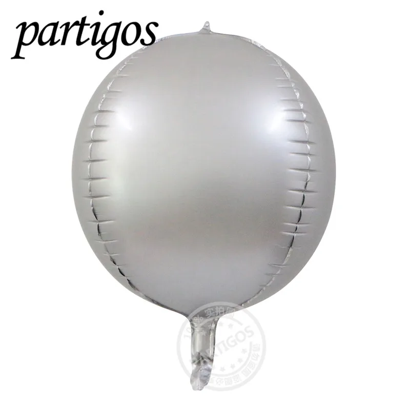 metallic silver 1 шт. 22 дюймов 4D градиент Цвет круглые шары Цвет Фул глобальной Свадебные украшения ко дню рождения, вечерние Декор гелий Фольга воздушные шары - Цвет: metallic silver