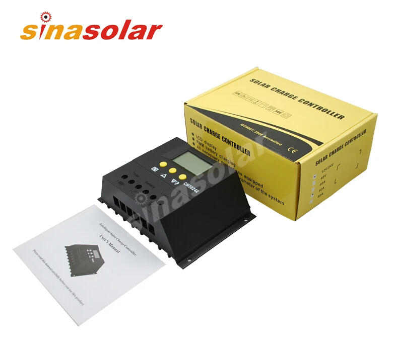 50A 12V/24V PWM солнечный контроллер заряда/регулятор с ЖК дисплей Дисплей|pwm solar charge