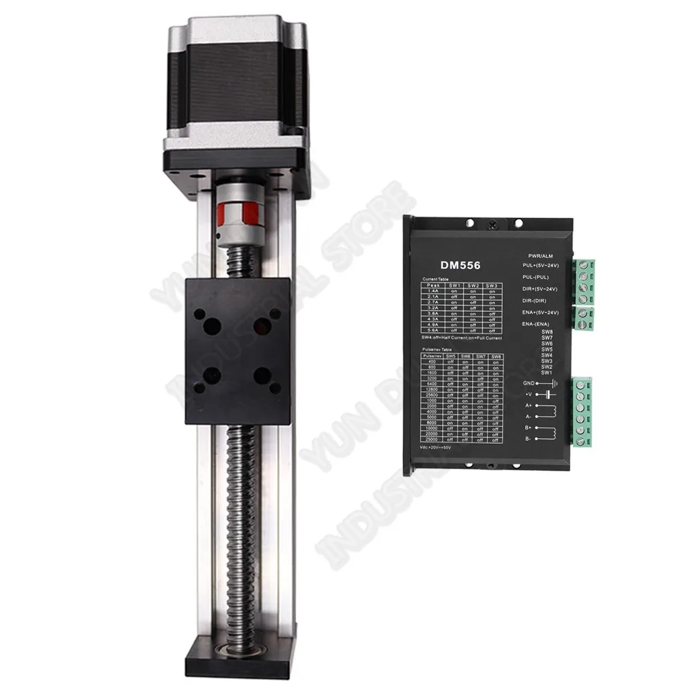 100 мм Ход слайд настольная рейка раздвижной линейный шариковый винт направляющие