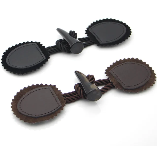 1 пара зимнее пальто свитер пуговица высококачественный кожаный рог пряжка