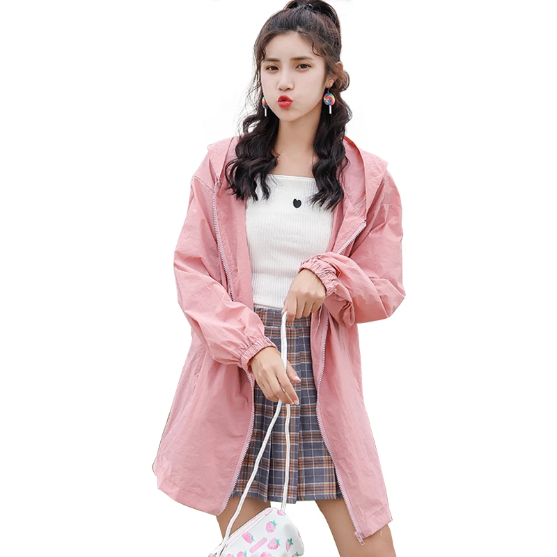 Trytree/куртки на лето и осень повседневные с капюшоном буквенными карманами молнии