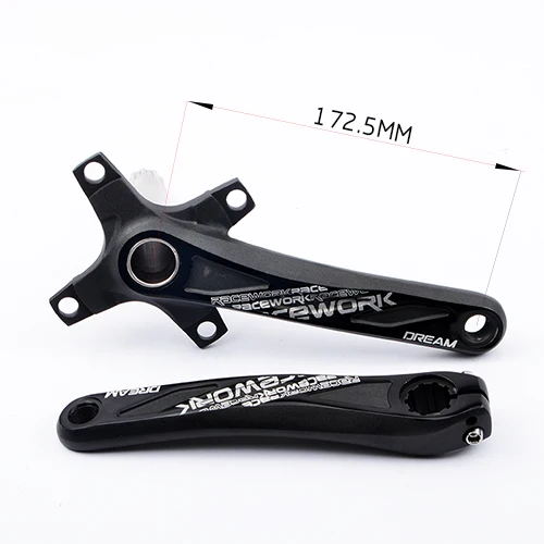 Freies shippingAluminiumlegierung Fahrrad Kurbel Kettenrad Berg Fahrrad Innenlager Kurbel рифленый диск MTB 104BCD велосипед Teil - Цвет: 172.5 without axis