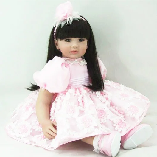 Реалистичное розовое платье ручной работы 22 дюйма для малышей Арианна Татиана