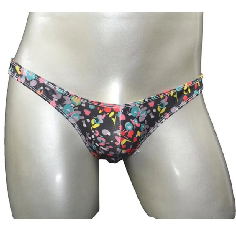 

Brand comfortable Sexy men underwear briefs low waist male print floral pant ZJH856S