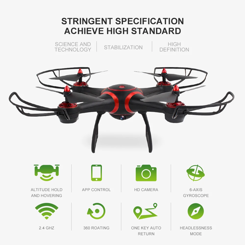 Квадрокоптер с функцией удержания высоты Wi Fi FPV RC drone s7 бесголовый режим