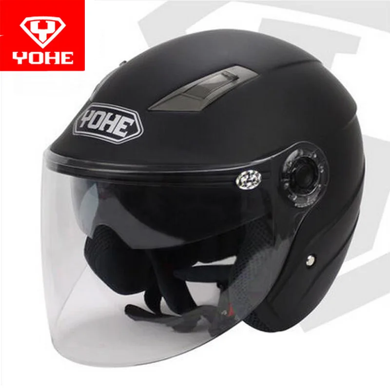 Новинка лета 2020 мотоциклетный шлем YOHE с двумя линзами на половину лица